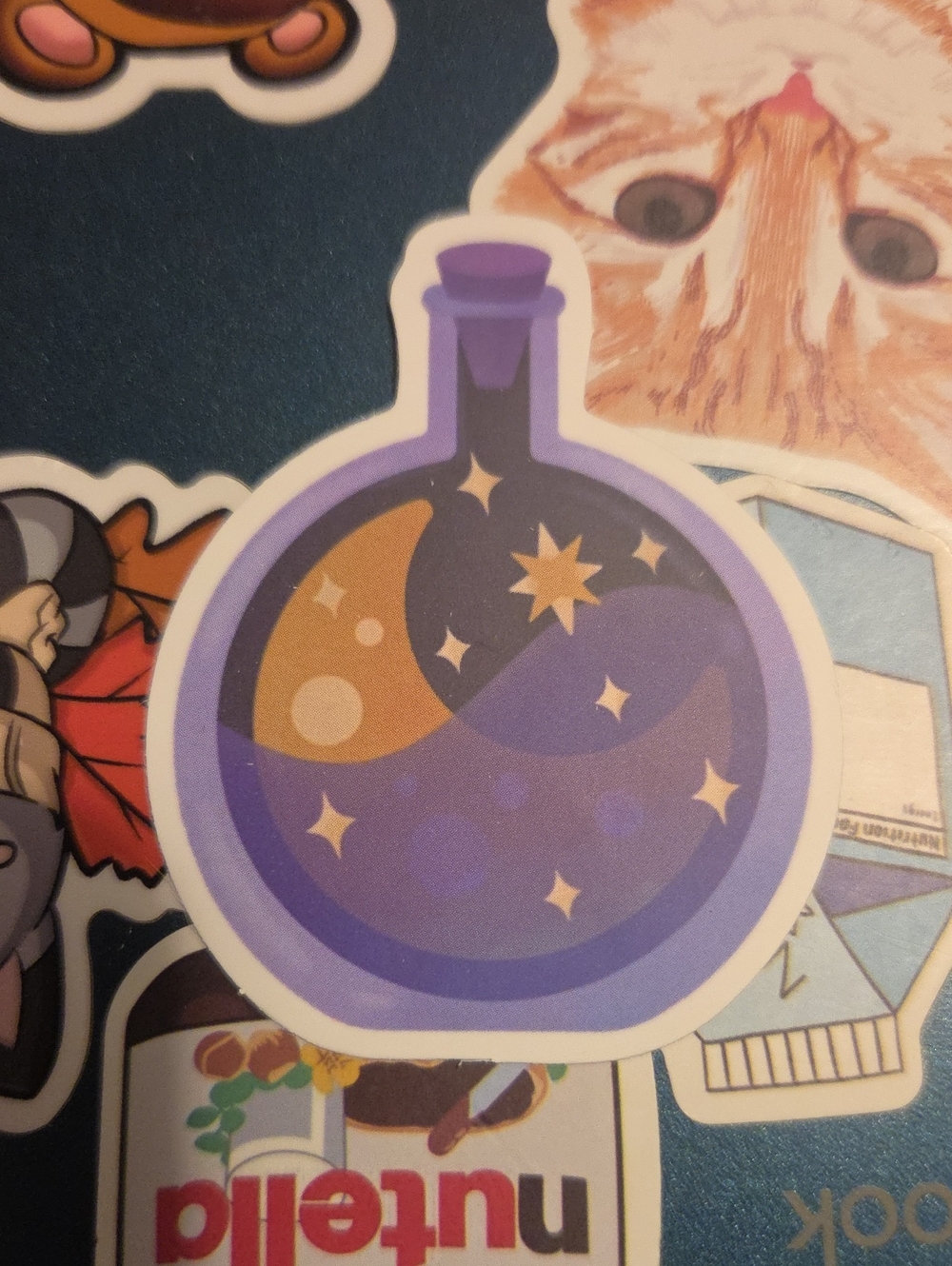 Purple Moon Potion Bottle Sticker - Decorative Home Accent